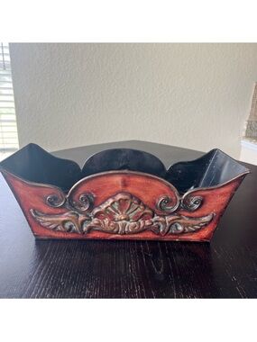Copper and Black Decorative Tray Organizer
